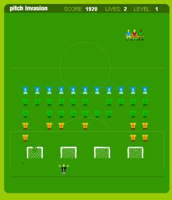 pitch invasion space invaders game